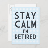 Bleibe Calm I'm Remüde Postkarte (Vorne/Hinten)