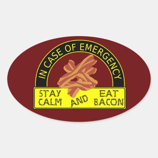 Bleibe Calm, isst Bacon Sticker (Vorderseite)