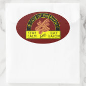 Bleibe Calm, isst Bacon Sticker (Tasche)