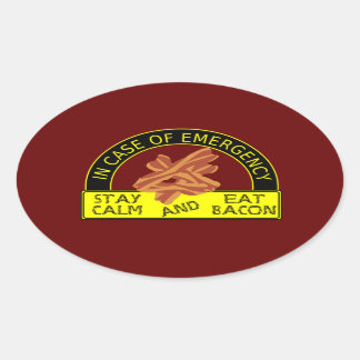 Bleibe Calm, isst Bacon Sticker