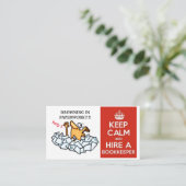 Bleibe Calm & Miete eines Buchhalters Visitenkarte (Stehend Vorderseite)