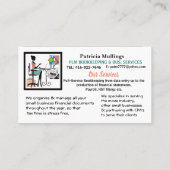 Bleibe Calm & Miete eines Buchhalters Visitenkarte (Rückseite)