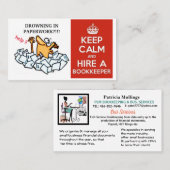 Bleibe Calm & Miete eines Buchhalters Visitenkarte (Vorne/Hinten)