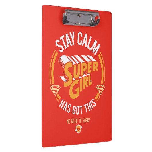 Bleibe Calm Supergirl hat dies Got Klemmbrett (Rechts)