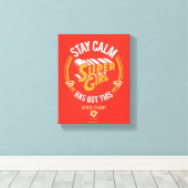 Bleibe Calm Supergirl hat dies Got Leinwanddruck (Insitu (Holzboden))