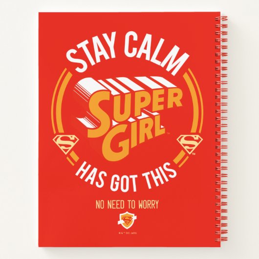 Bleibe Calm Supergirl hat dies Got Notizblock (Rückseite)