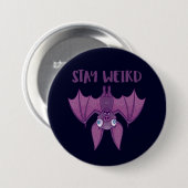 Bleibe Cartoon Bat Button (Vorne & Hinten)