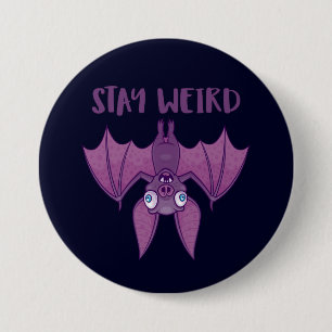 Bleibe Cartoon Bat Button
