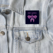 Bleibe Cartoon Bat Button (Beispiel)