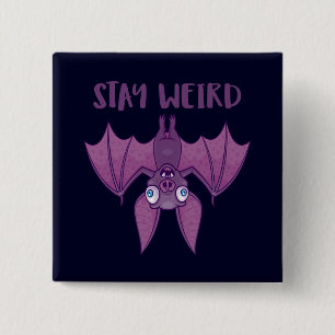 Bleibe Cartoon Bat Button