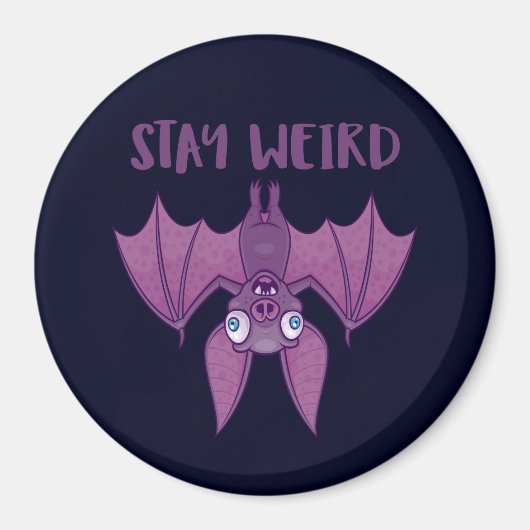 Bleibe Cartoon Bat Magnet (Vorne)