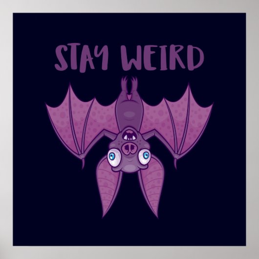 Bleibe Cartoon Bat Poster (Vorne)