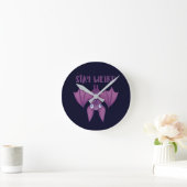 Bleibe Cartoon Bat Runde Wanduhr (Zuhause)