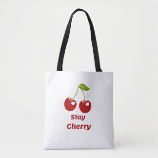 Bleibe Cherry - Weiße Tasche