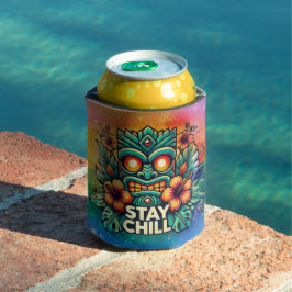 Bleibe Chill Tiki Can Cooler - Tropical Drink Hold Dosenkühler