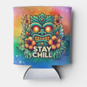 Bleibe Chill Tiki Can Cooler - Tropical Drink Hold Dosenkühler (Vorderseite)