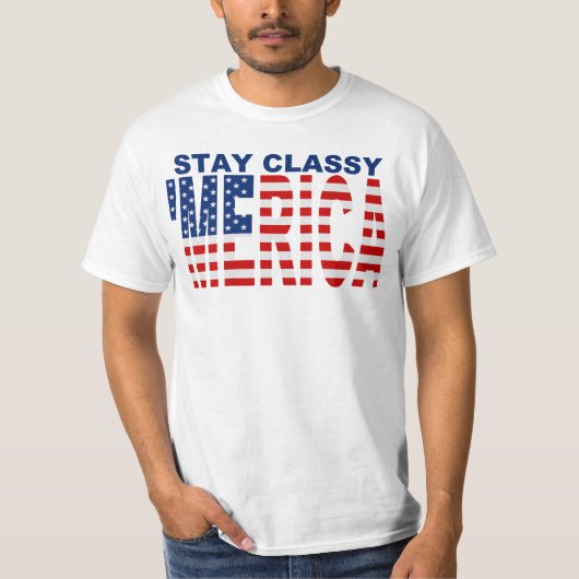 Bleibe Classy "MERICA U.S Flag Shirt (Vorderseite)