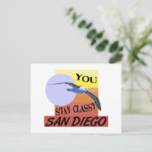 Bleibe Classy San Diego Postkarte (Stehend Vorderseite)