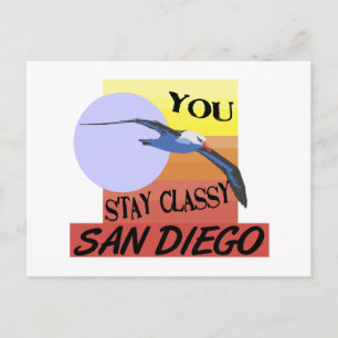 Bleibe Classy San Diego Postkarte