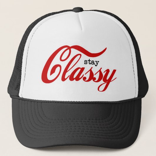Bleibe Classy Truckerkappe (Vorderseite)