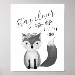 Bleibe Clever Kinderzimmer Wall Art Poster