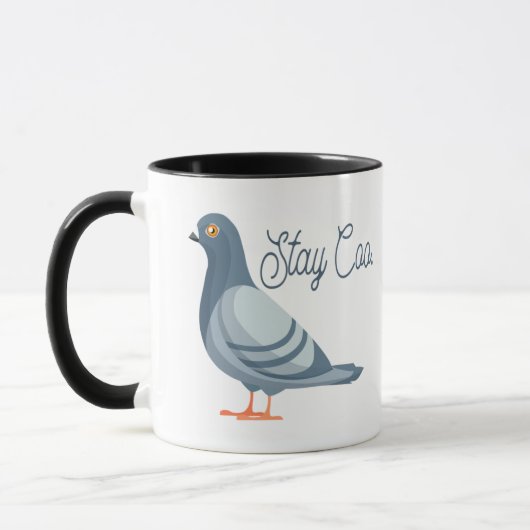 Bleibe Coo, Funny Pidgeon, Niedlich Bird Meme Tasse (Links)