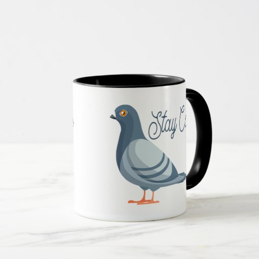 Bleibe Coo, Funny Pidgeon, Niedlich Bird Meme Tasse (VorderseiteRechts)