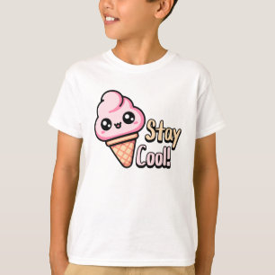 Bleibe Cool! Niedliche Eiscreme T-Shirt