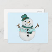 Bleibe Cool Snowman Feiertagspostkarte (Vorne/Hinten)