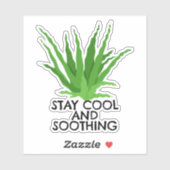 Bleibe Cool und beruhigend Aloe Vera Aufkleber (Blatt)