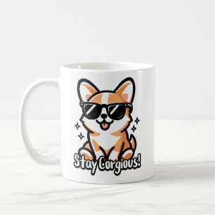 Bleibe Corgious! Niedlicher Cogri Dog Pub Kaffeetasse