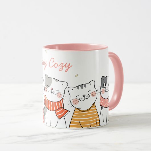 Bleibe Cosy Cat Tasse (VorderseiteRechts)