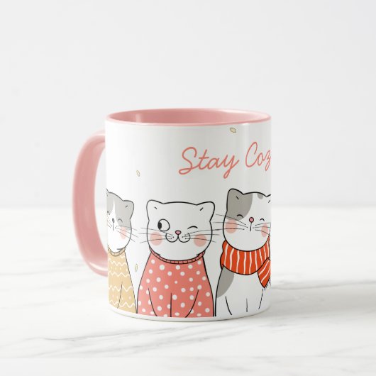 Bleibe Cosy Cat Tasse (Vorderseite Links)