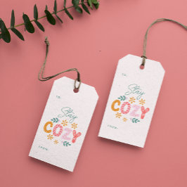 Bleibe Cosy Christmas Bright Strip Geschenkanhänger