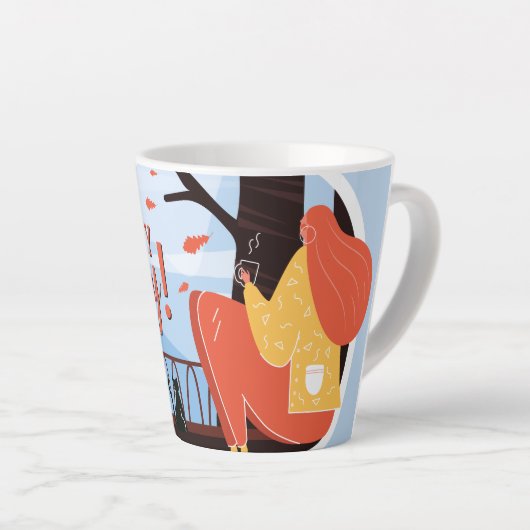 Bleibe Cosy Hygge Herbst Herbst FolkArt Deco ADD N Milchtasse (Rechte Ecke)