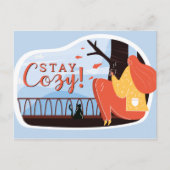 Bleibe Cosy Hygge Herbst Herbst FolkArt Deco ADD N Postkarte (Vorderseite)