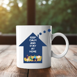 Bleibe Cosy: Ruhe Behalt und Bleibe an Zuhause Cof Zweifarbige Tasse