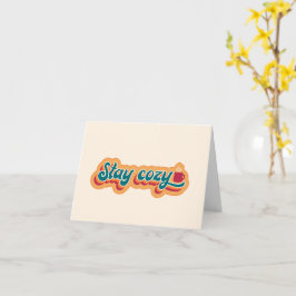 Bleibe Cosy Tasse Coffee oder Hot Cocoa, Retro Sty Karte