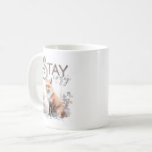 Bleibe Cosy Woodland Fox Weihnachten Kaffeetasse (Vorderseite Links)