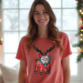 Bleibe Cozy | French Bulldog Rentier Christmas Tri-Blend Shirt