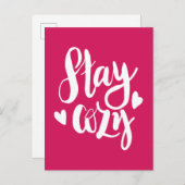 Bleibe Cozy Postkarte (Vorne/Hinten)