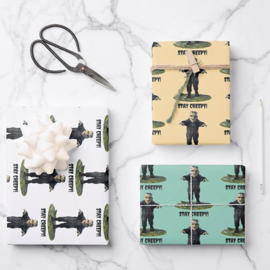 Bleibe Creepy! Frankensteins Monster Geschenkpapier Set (Vorderseite)