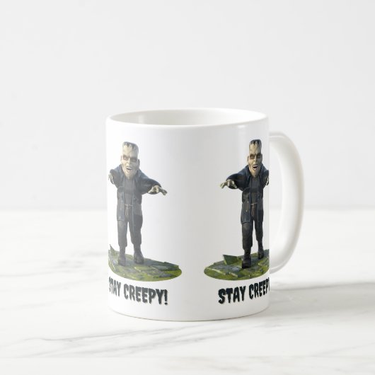 Bleibe Creepy! Frankensteins Monster Kaffeetasse (VorderseiteRechts)