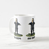 Bleibe Creepy! Frankensteins Monster Kaffeetasse (Vorderseite Links)