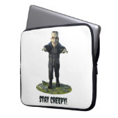 Bleibe Creepy! Frankensteins Monster Laptopschutzhülle (Vorderseite Links)
