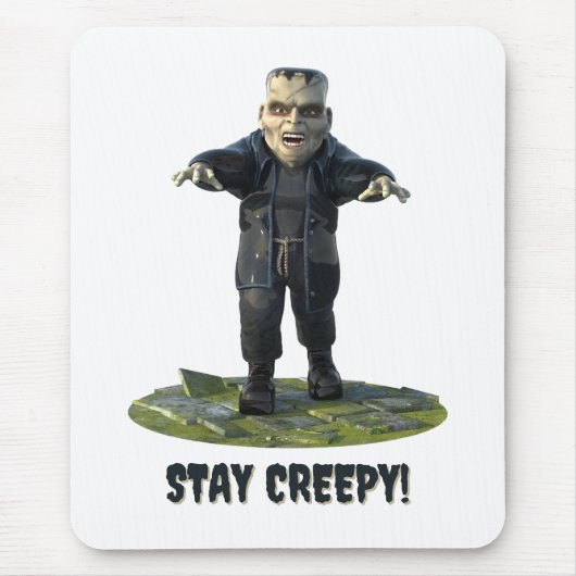 Bleibe Creepy! Frankensteins Monster Mousepad (Vorne)
