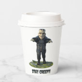 Bleibe Creepy! Frankensteins Monster Pappbecher (Rückseite)