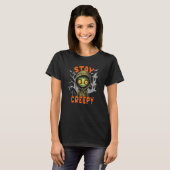Bleibe Creepy Halloween T-Shirt (Vorne ganz)