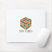 Bleibe Cubed | Puzzle im Stil eines Logic Cube Ret Mousepad (Mit Mouse)