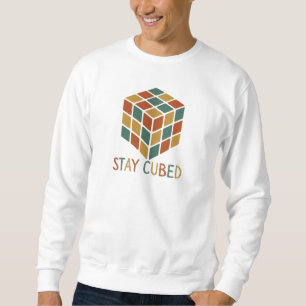 Bleibe Cubed Puzzle im Stil eines Logic Cube Ret Sweatshirt